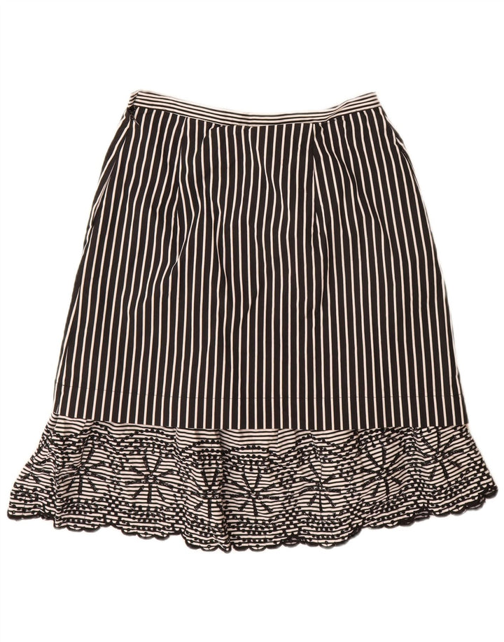 Clips Fusta A-Line Femei IT 44 Medium W28 Negru Pinstripe Acetat