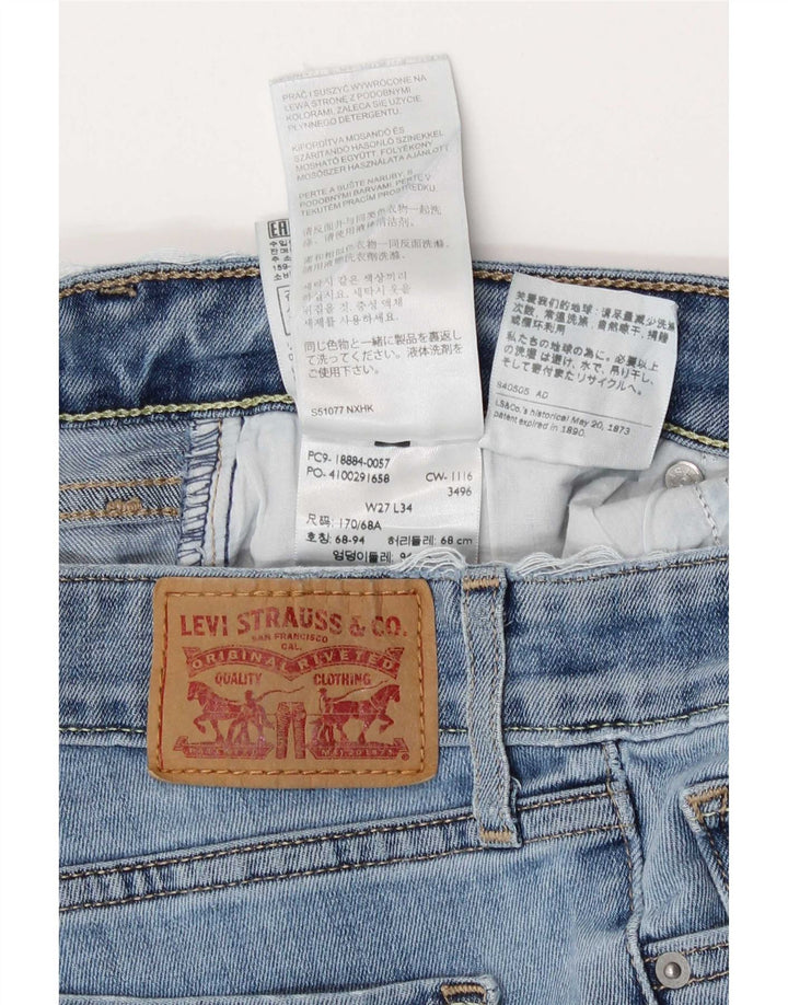 Blugi Levi's 712 Slim pentru femei W27 L34 Bumbac albastru