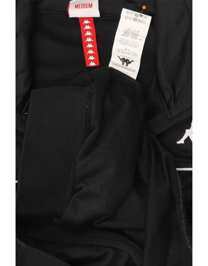 Jachetă de top cu trening grafic KAPPA pentru femei UK 14 Medium Black Colorblock
