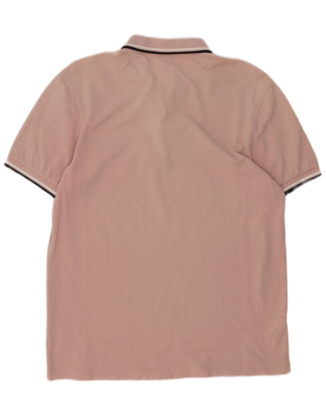 Cămașă polo Fred Perry pentru bărbați, bumbac cu dungi roz, mare