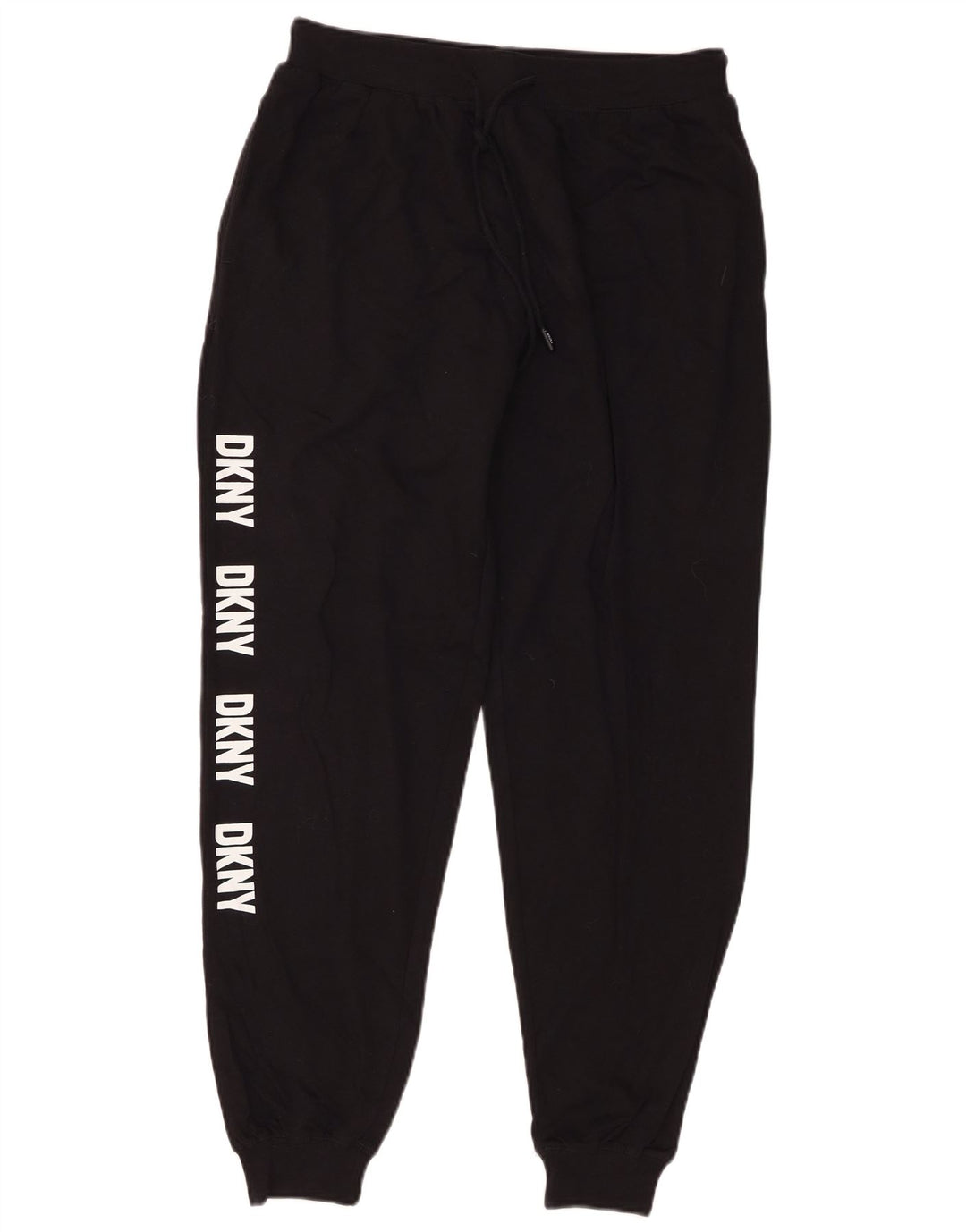 Dkny Pantaloni de trening grafic pentru bărbați Joggeri bumbac mediu negru
