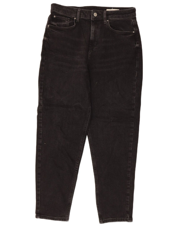 Marks & Spencer Blugi Mom Tapered pentru femei UK 12 Medium W30 L27 Negri