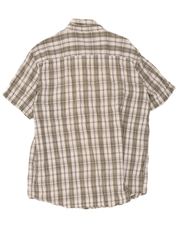 Cămașă Wrangler pentru bărbați, cu mânecă scurtă, în formă regulată, 2XL, bumbac carouri verde