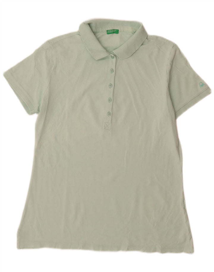 Tricou polo Benetton pentru femei UK 14 Medium Green