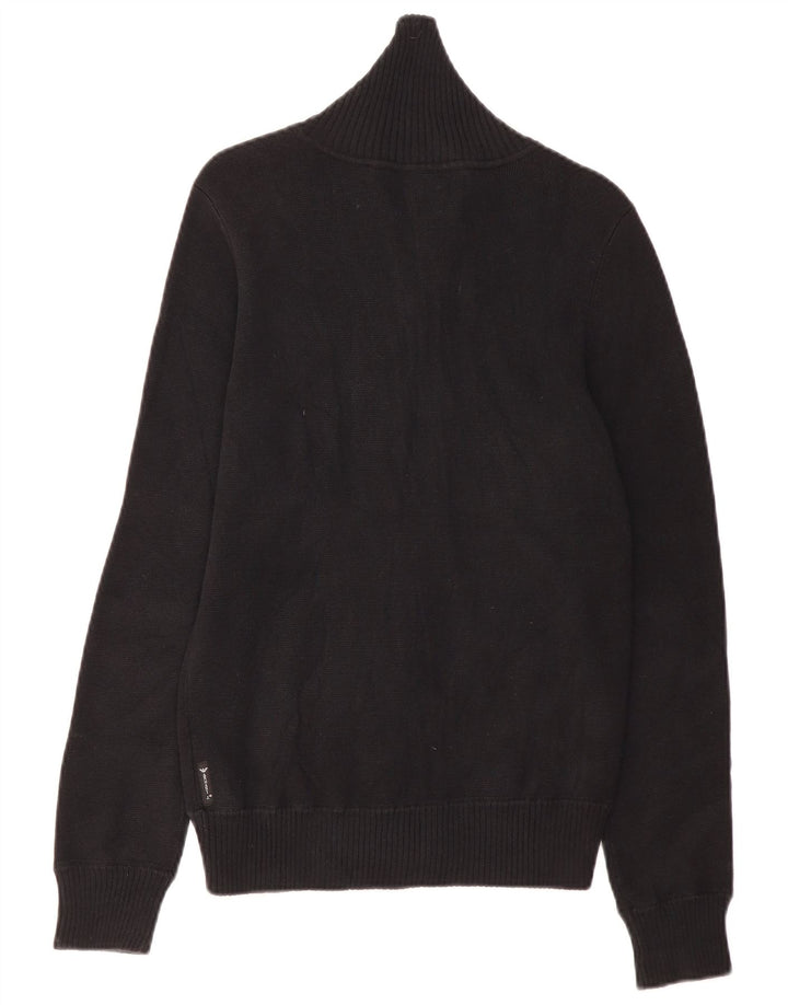 ARMANI JEANS Pulover cardigan pentru femei UK 12 Bumbac mediu negru
