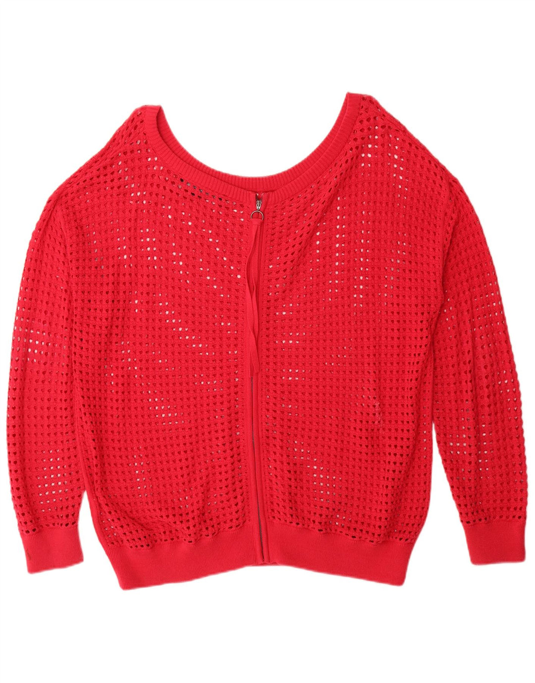 French Connection Pulover cardigan supradimensionat pentru femei UK 14 Medium Red