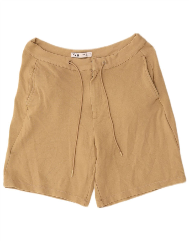 Pantaloni scurti chino pentru femei Zara Medium W31 Bej Viscoza