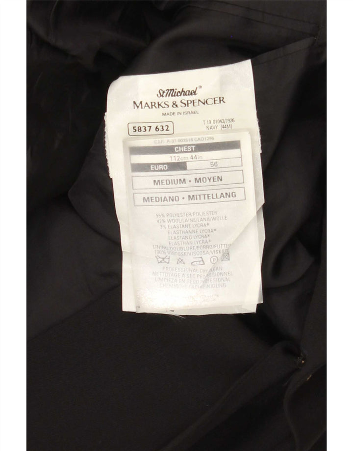 Jachetă pentru bărbați Marks & Spencer cu 2 nasturi, UK 44 XL, poliester bleumarin