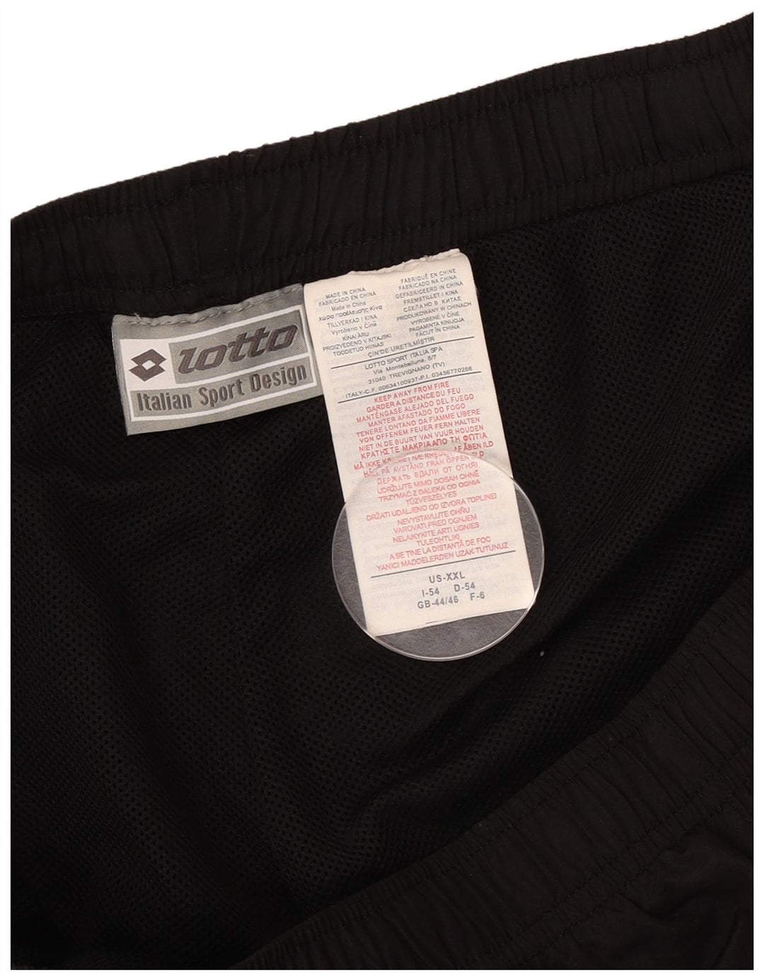 Pantaloni de trening pentru bărbați Lotto UK 44/46 2XL Poliester negru
