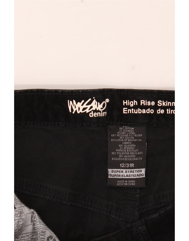 MOSSIMO Pantaloni casual skinny cu talie înaltă pentru femei US 12 Large W31 L29 Negru