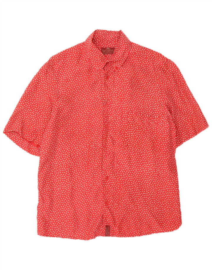 Cămașă cu mânecă scurtă pentru bărbați Seventy Medium Red Spotted