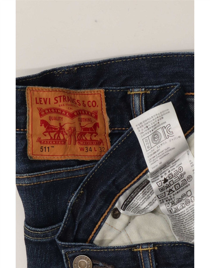 Blugi Levi's 511 Slim pentru bărbați W34 L32 Bumbac albastru