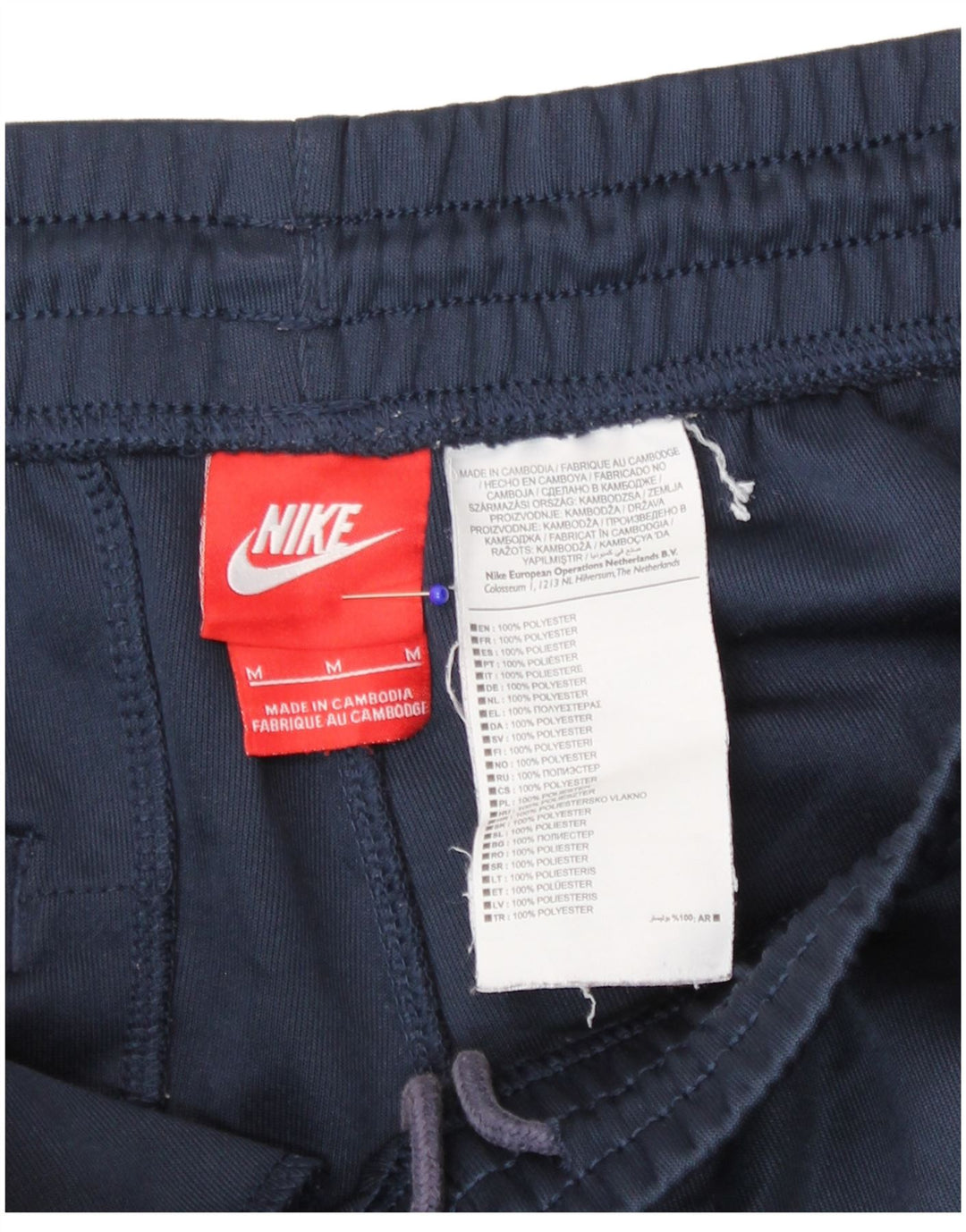 Pantaloni scurți sport Nike pentru bărbați, medii, bleumarin, poliester color bloc