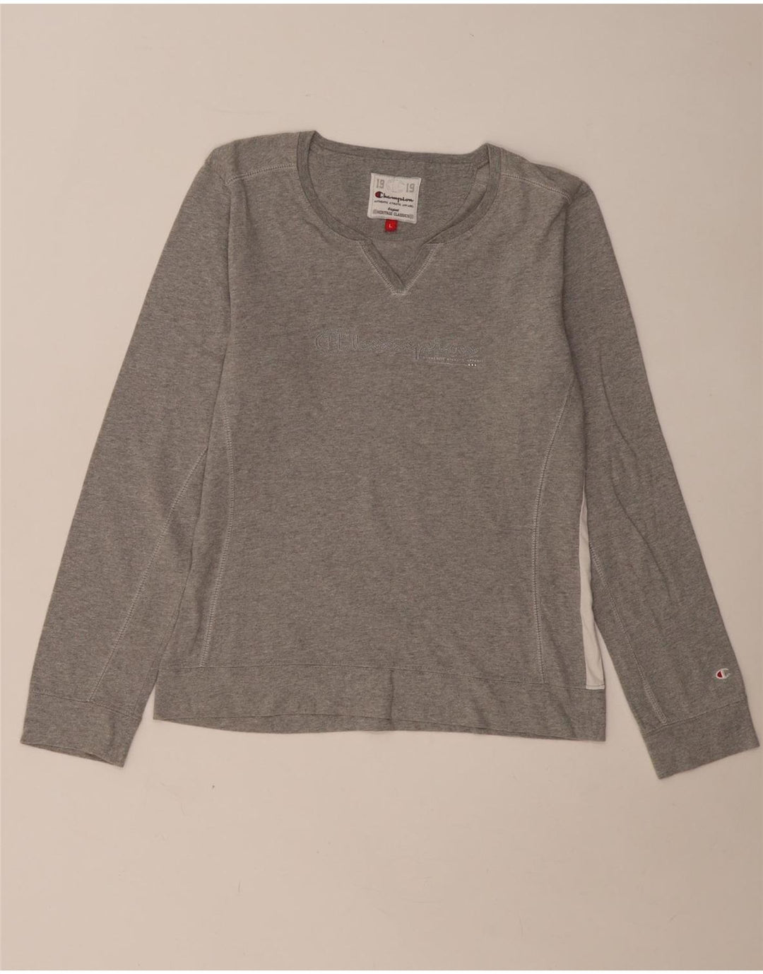 Champion pentru femei Heritage Classics Graphic Top cu mânecă lungă UK 14 Large Gri