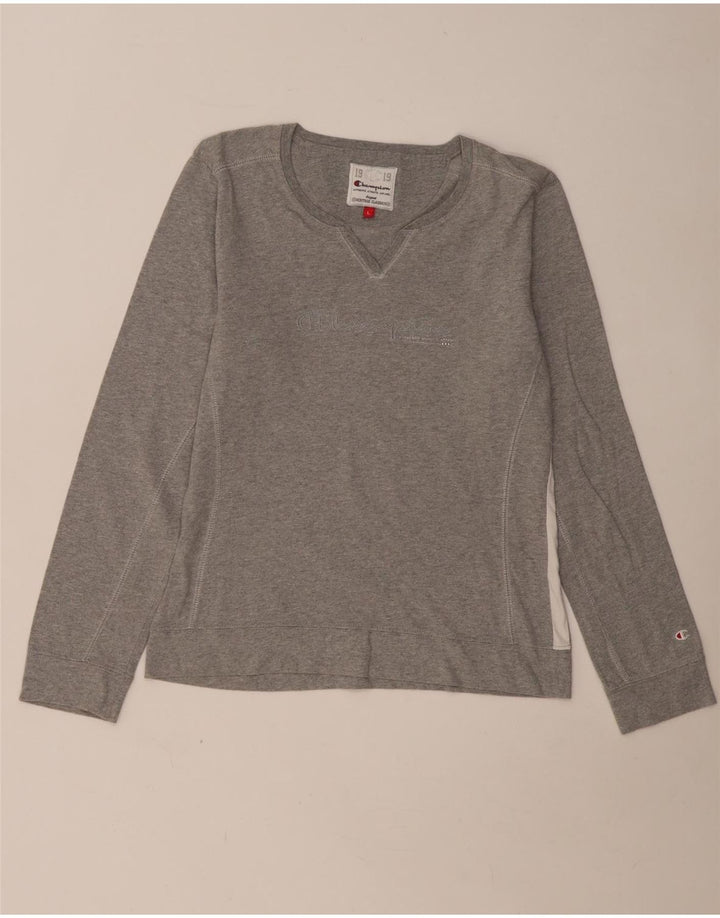 Champion pentru femei Heritage Classics Graphic Top cu mânecă lungă UK 14 Large Gri