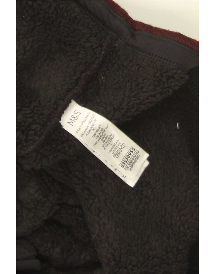 Jachetă de top pentru trening Sherpa pentru bărbați Marks & Spencer, poliester burgundă mediu