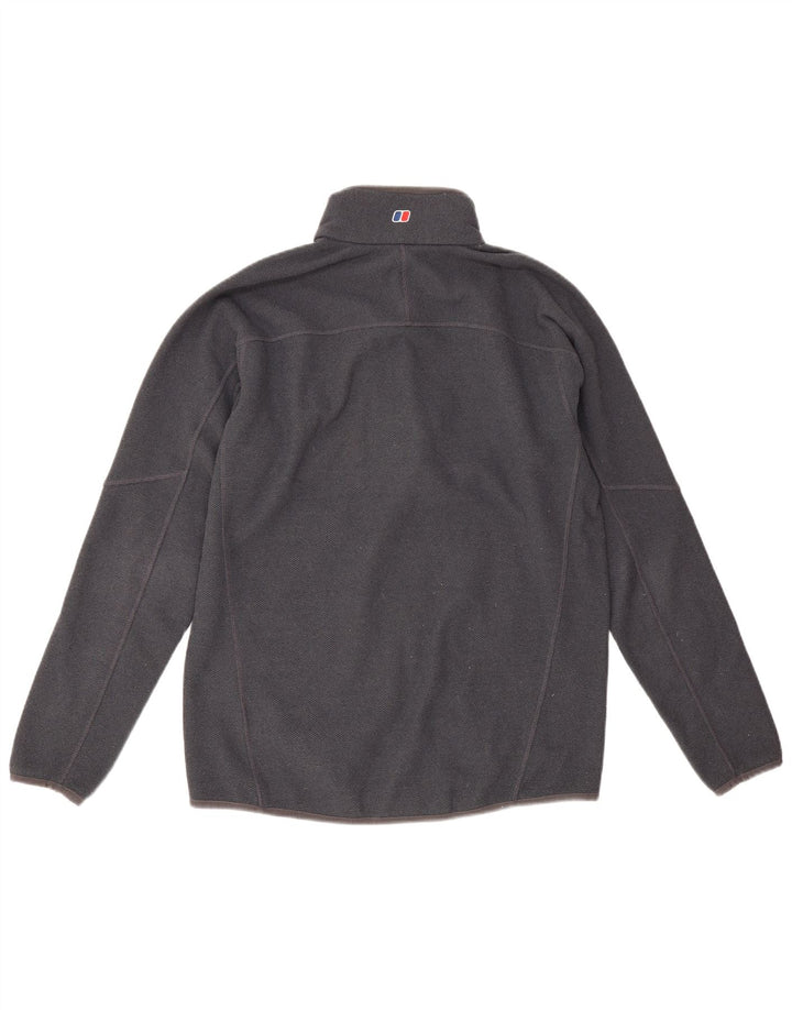 Jumper pentru bărbați Berghaus, cu fermoar și gât, poliester, gri mediu