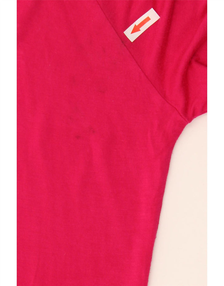 Top grafic pentru femei Nike cu mânecă lungă UK 14 Medium Pink Viscose