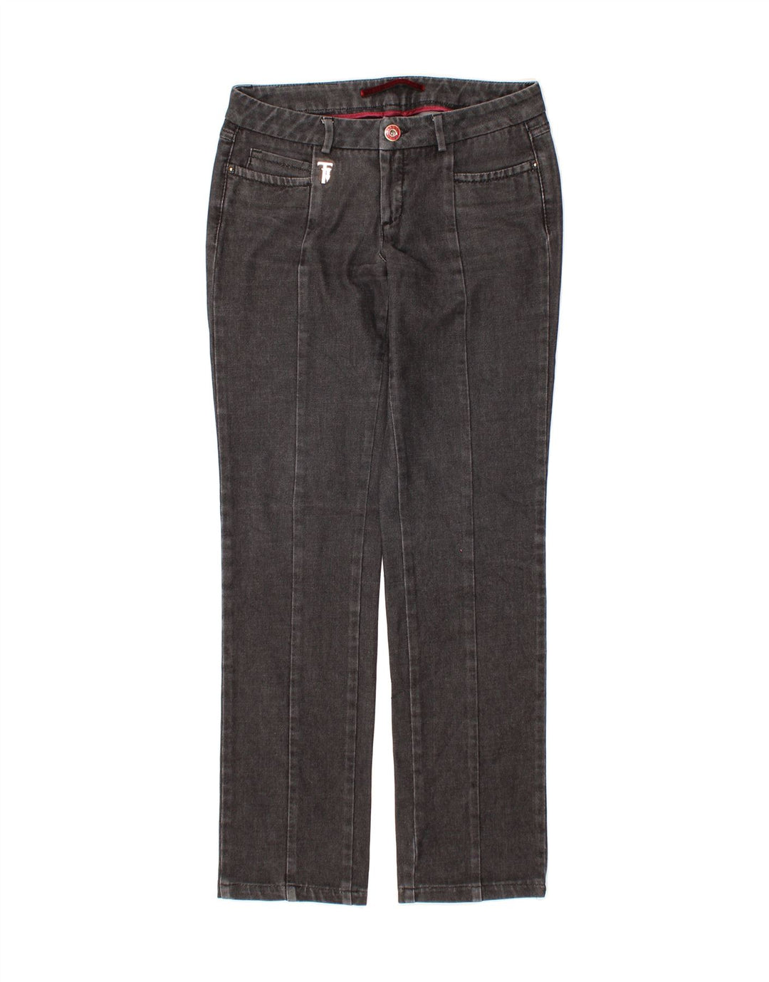 TRUSSARDI Womens Straight Jeans W26 L31 Grey Vintage Trussardi and Second-Hand Trussardi from Messina Hembry 