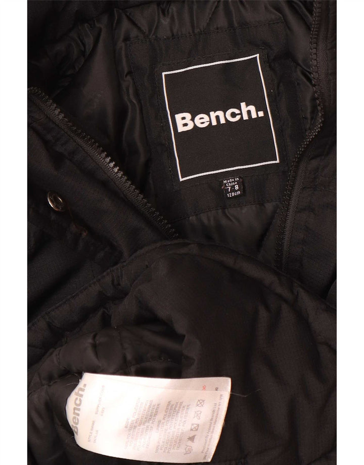 Jachetă parka cu glugă pentru fete Bench 7-8 ani poliester negru