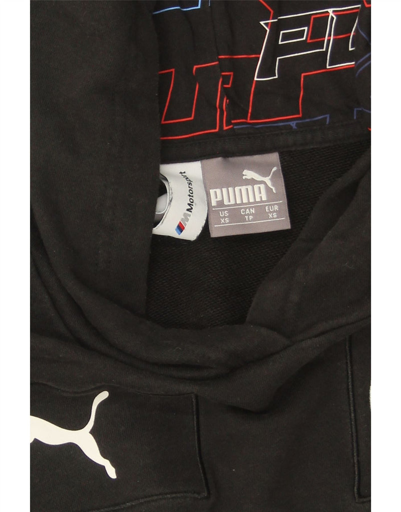 PUMA Mens BMW Motorsport Graphic Hoodie Jumper XS Black Colourblock Vintage Puma and Second-Hand Puma from Messina Hembry 