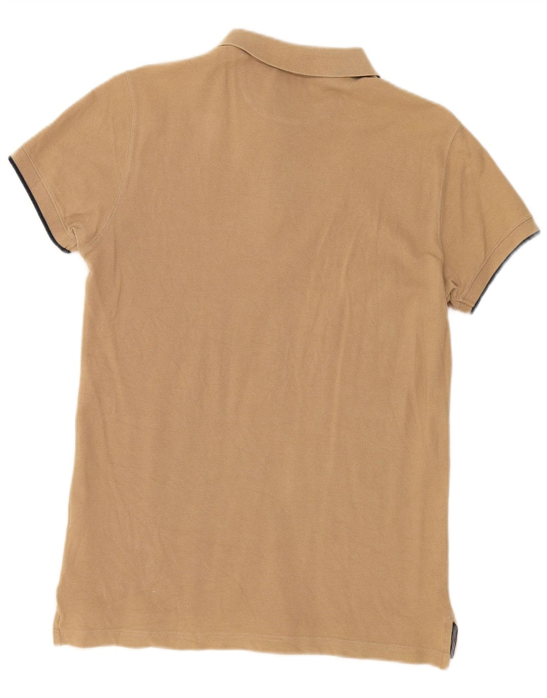 Cămașă polo Massimo Dutti pentru bărbați, bumbac, bej mediu