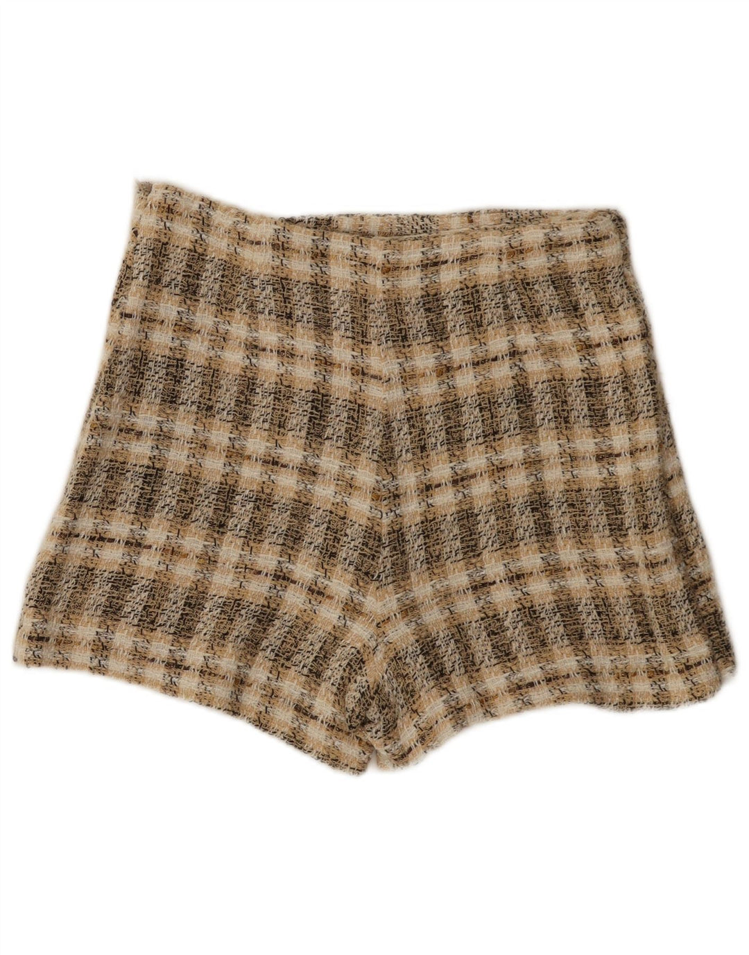 Pantaloni scurți casual pentru femei Zara Medium W28 Brown Check Poliester