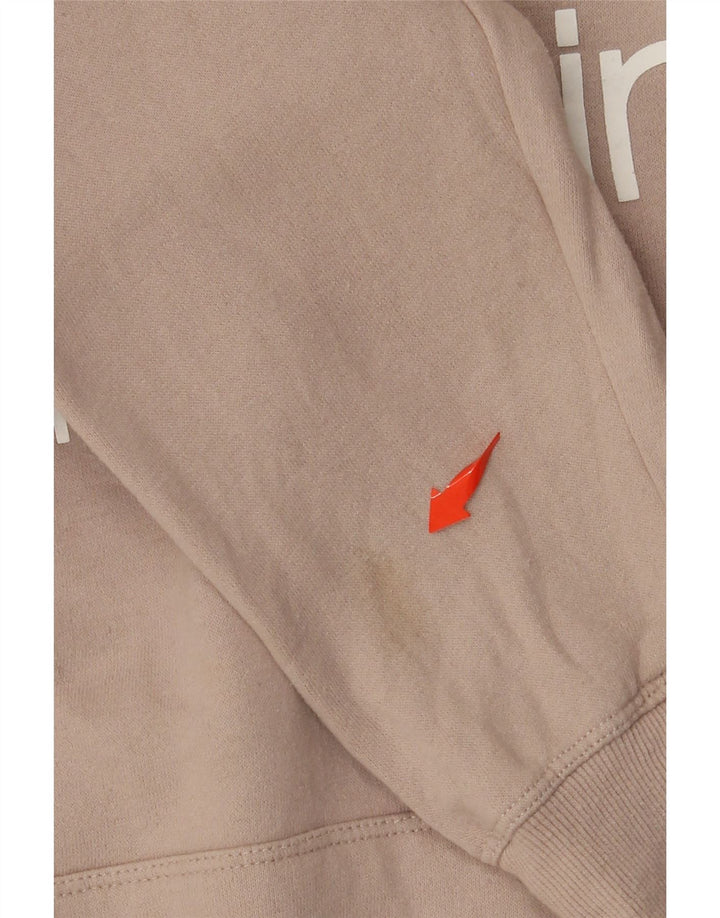 CALVIN KLEIN Pulover de performanță cu capota largi pentru femei UK 14 Bej mediu