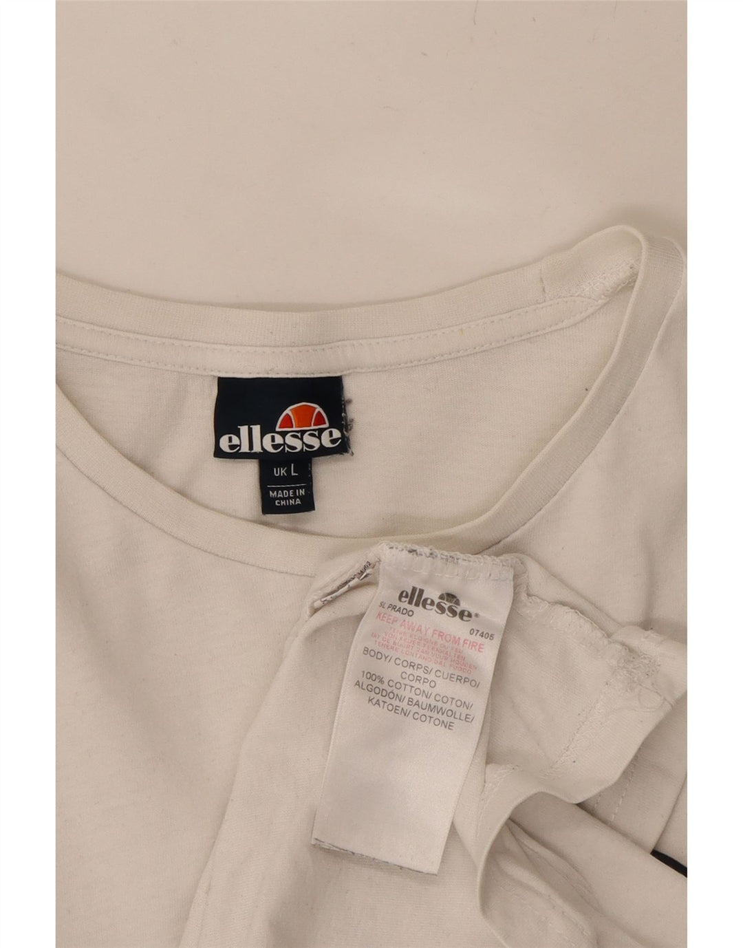 ELLESSE Mens Graphic T-Shirt Top Large White Cotton Vintage Ellesse and Second-Hand Ellesse from Messina Hembry 