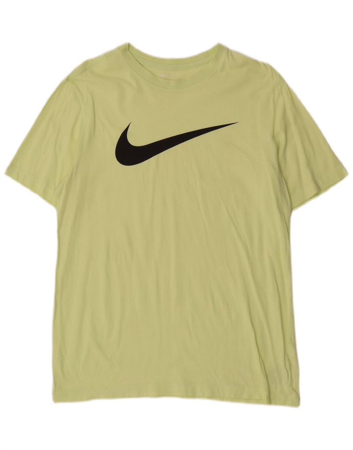 Tricou grafic Nike pentru bărbați Top din bumbac verde mediu