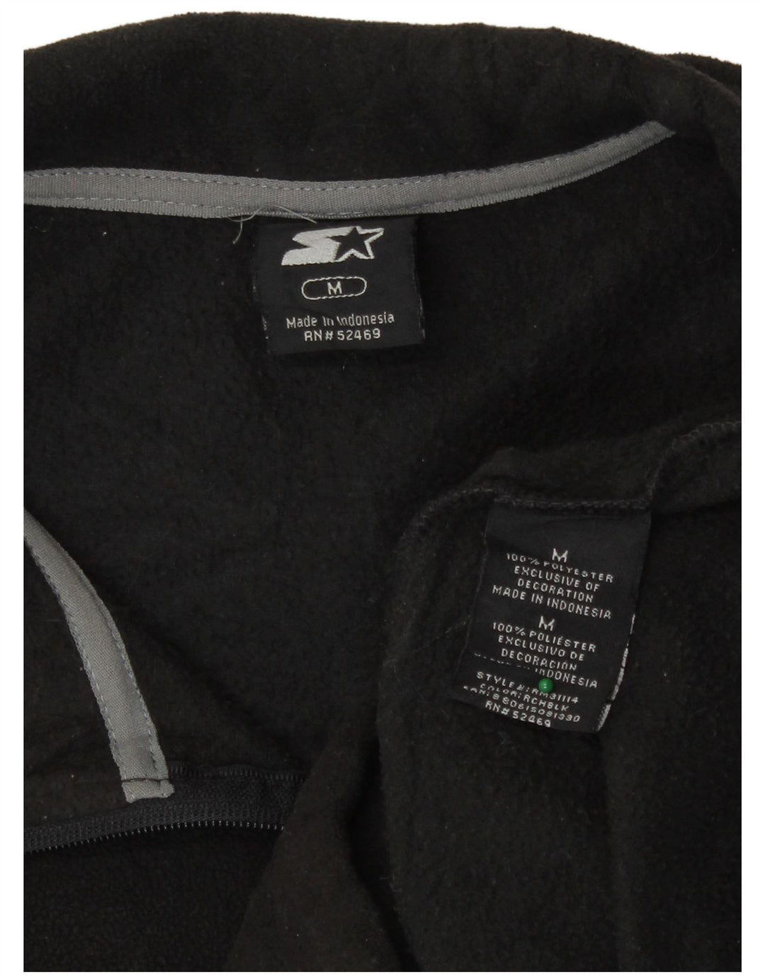 Jachetă fleece pentru bărbați Starter UK 38 Poliester mediu negru