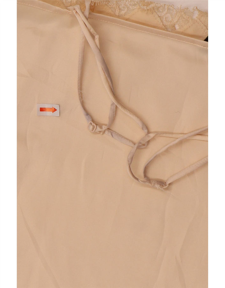 Benetton Womens Cami Top UK 12 Medium Beige Poliester