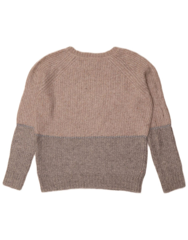 Pulover pentru femei Fat Face cu gât de barcă UK 8 Mic, gri, nailon color bloc