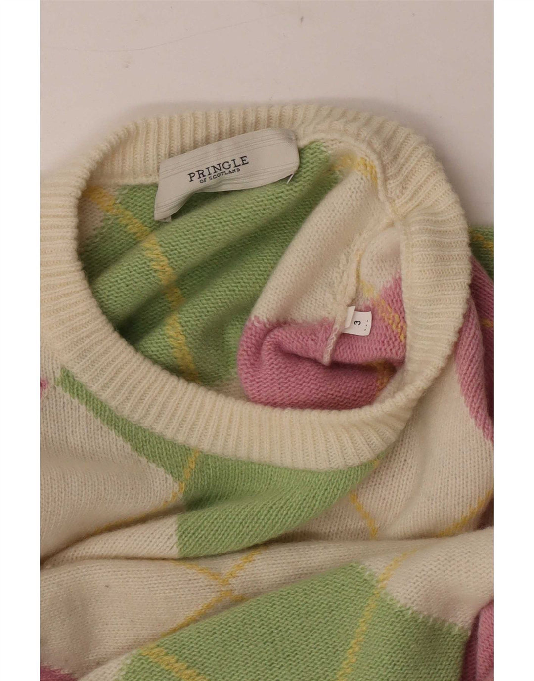 Pulover pringle pentru bărbați cu gât crew pulover mediu multicolor Argyle/Diamond
