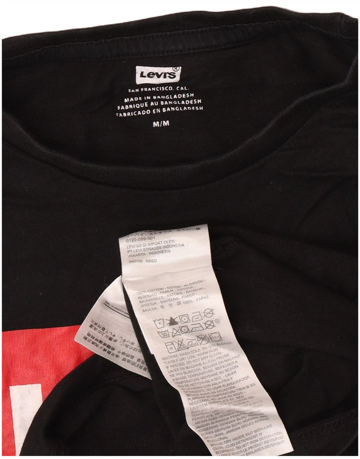 Tricou grafic pentru bărbați Levi's Top mediu negru bumbac