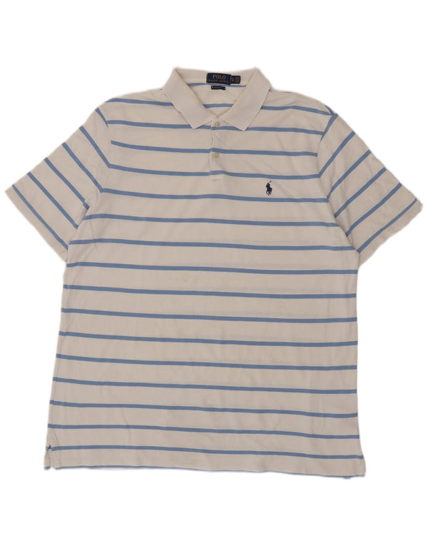 Cămașă Polo Ralph Lauren pentru bărbați, cu tăiere clasică, XL, bumbac cu dungi albe
