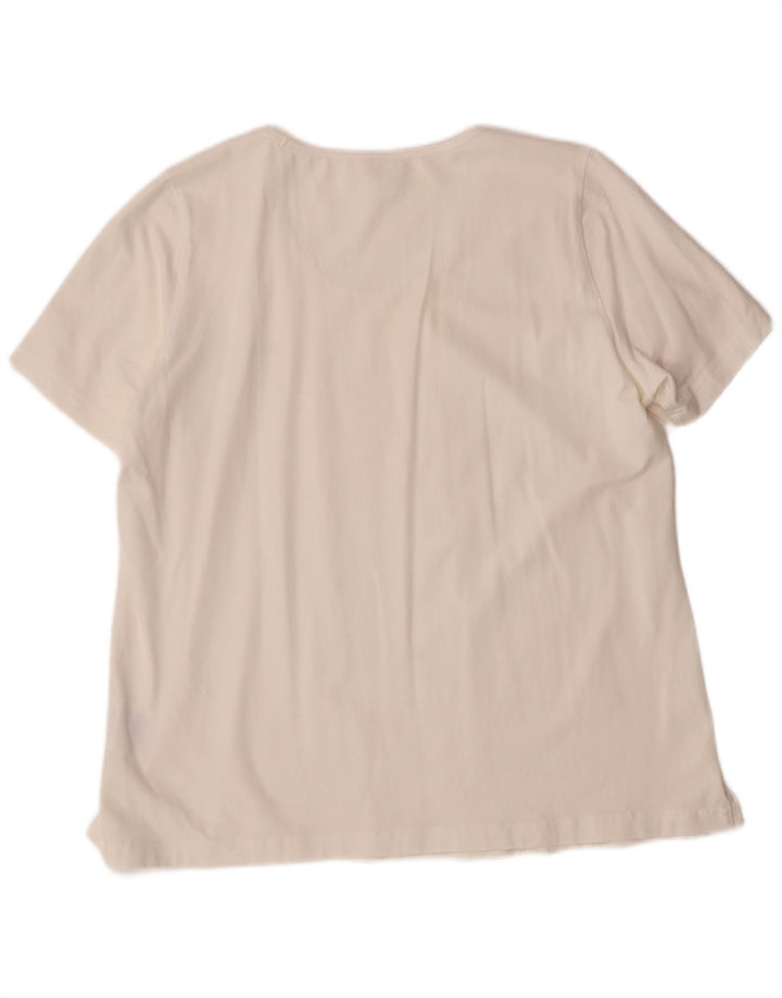 Tricou pentru femei CHAMPION Comfort Fit Top UK 20 2XL Bumbac alb