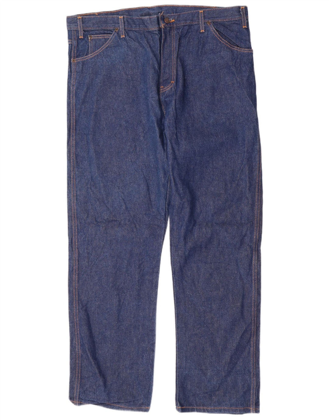 DICKIES Blugi drepti pentru bărbați, cu ajustare normală, W42 L34, bumbac albastru