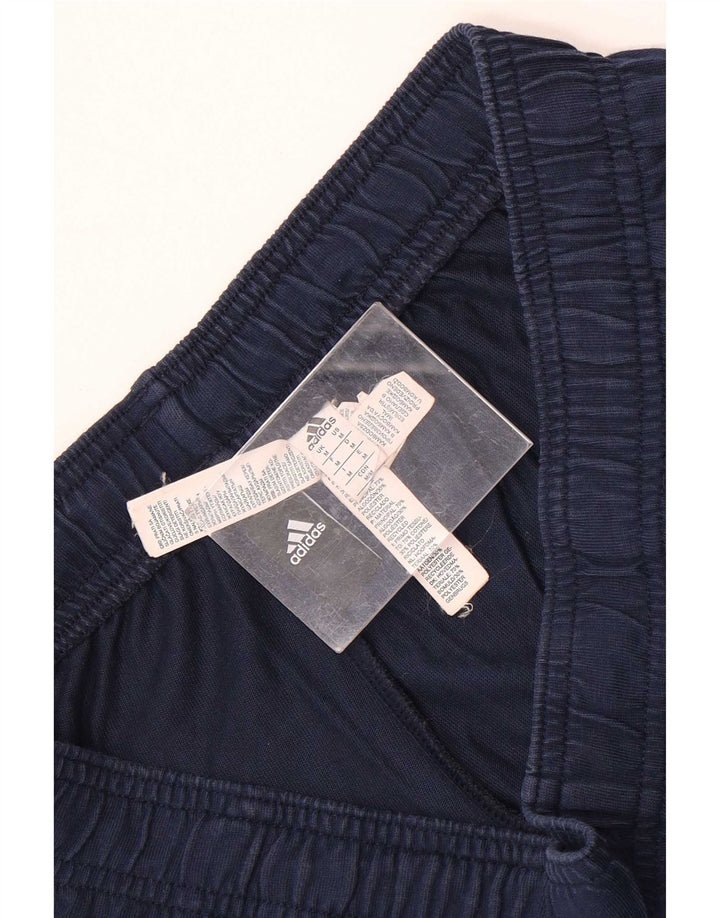 Pantaloni scurți sport grafic Adidas pentru bărbați, bumbac mediu albastru bleumarin