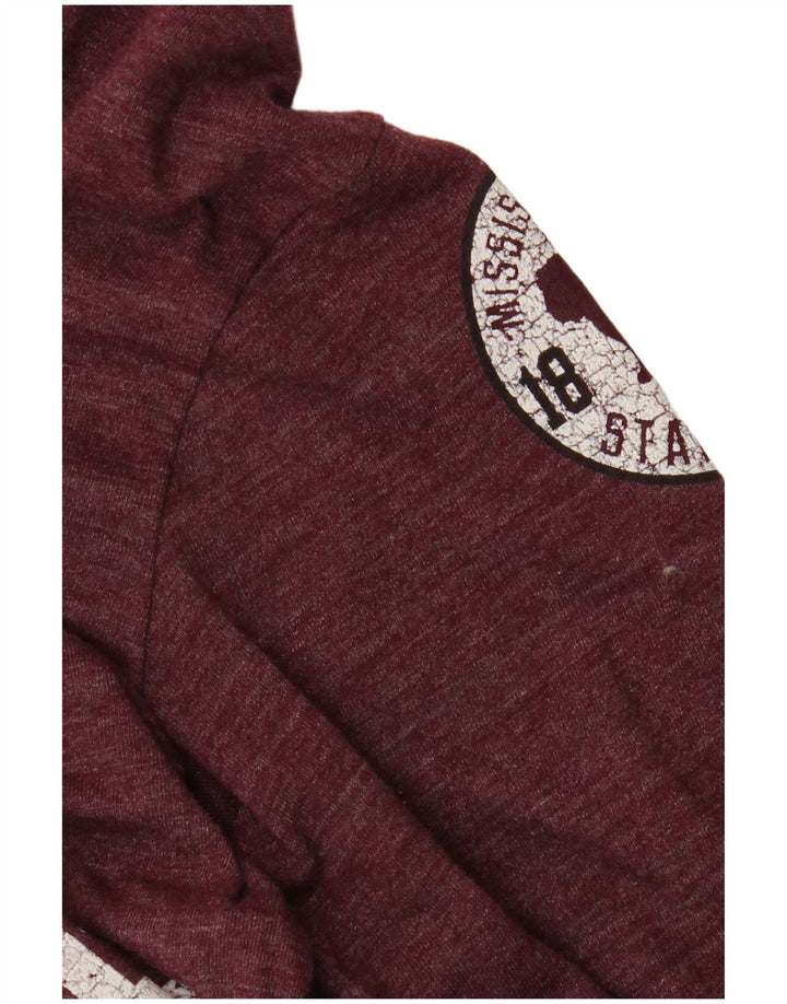 Tricou cu mânecă lungă pentru bărbați Adidas Graphic Top Burgundy mediu