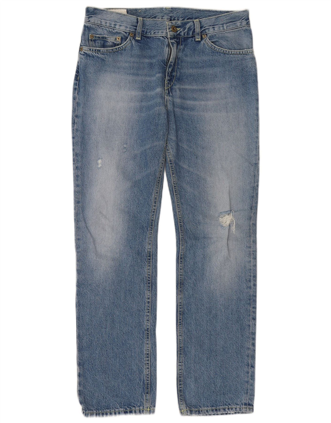 Dondup Blugi Distressed drepte pentru femei W27 L28 Bumbac albastru