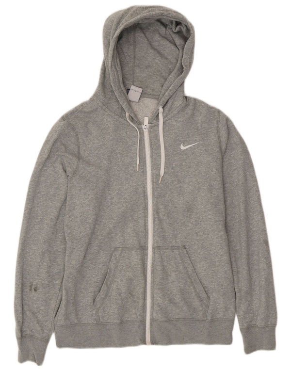 Pulover NIKE pentru femei cu fermoar, UK 16, bumbac mare, gri