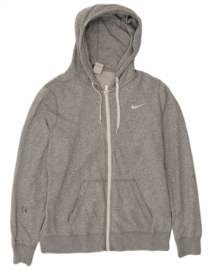 Pulover NIKE pentru femei cu fermoar, UK 16, bumbac mare, gri