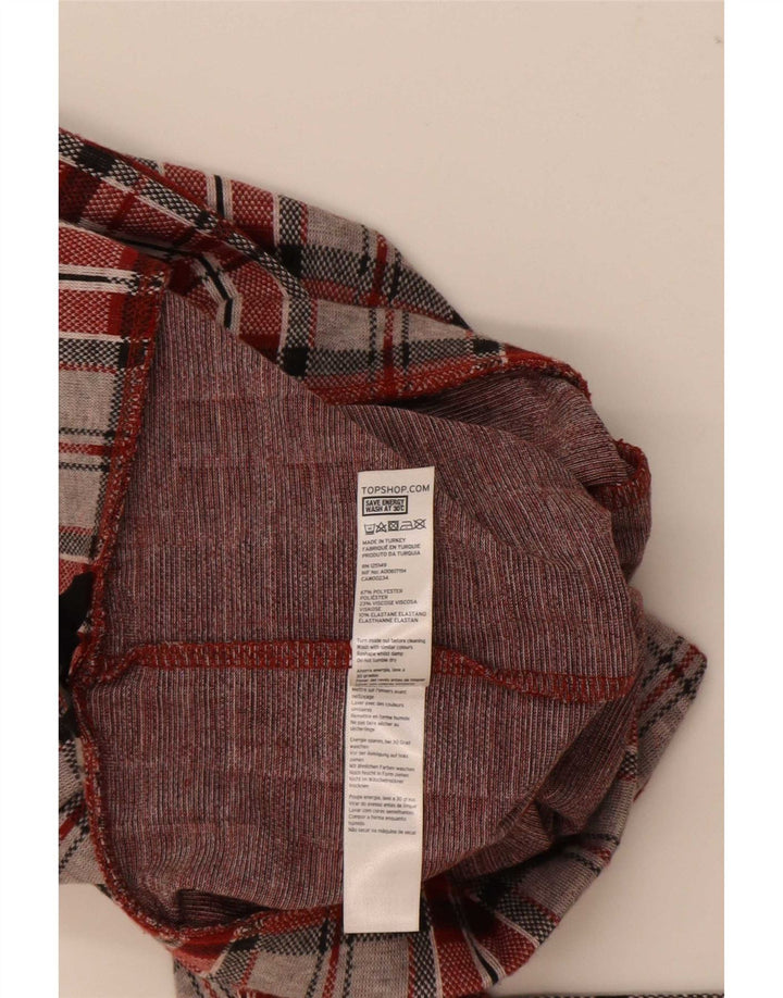 Leggings grafic Topshop pentru femei UK 8 Small Red Check Poliester