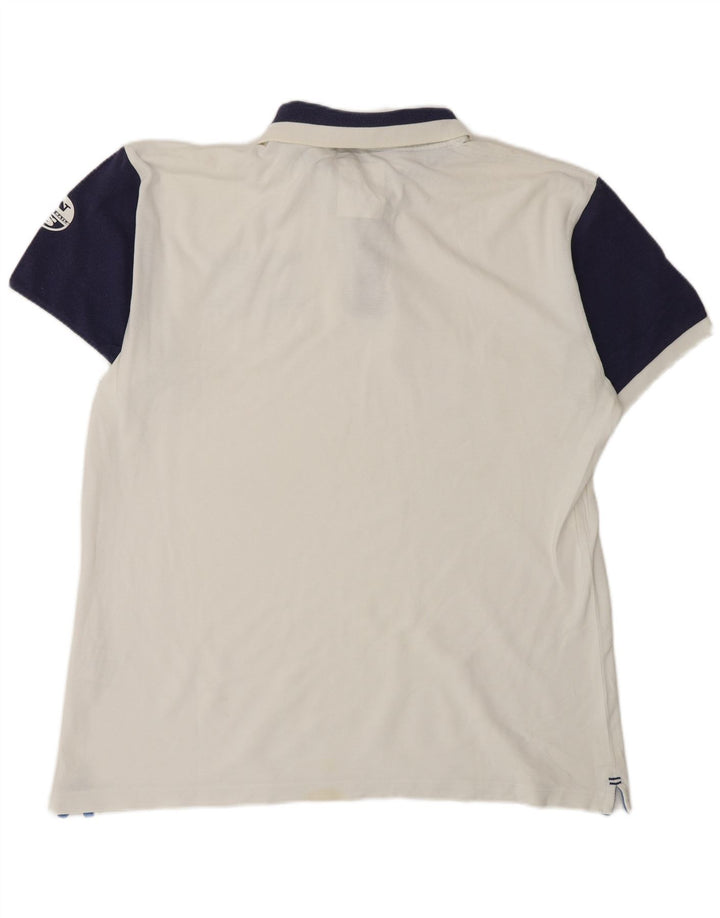 Cămașă polo NORTH SAILS pentru bărbați, bumbac color bloc alb 2XL