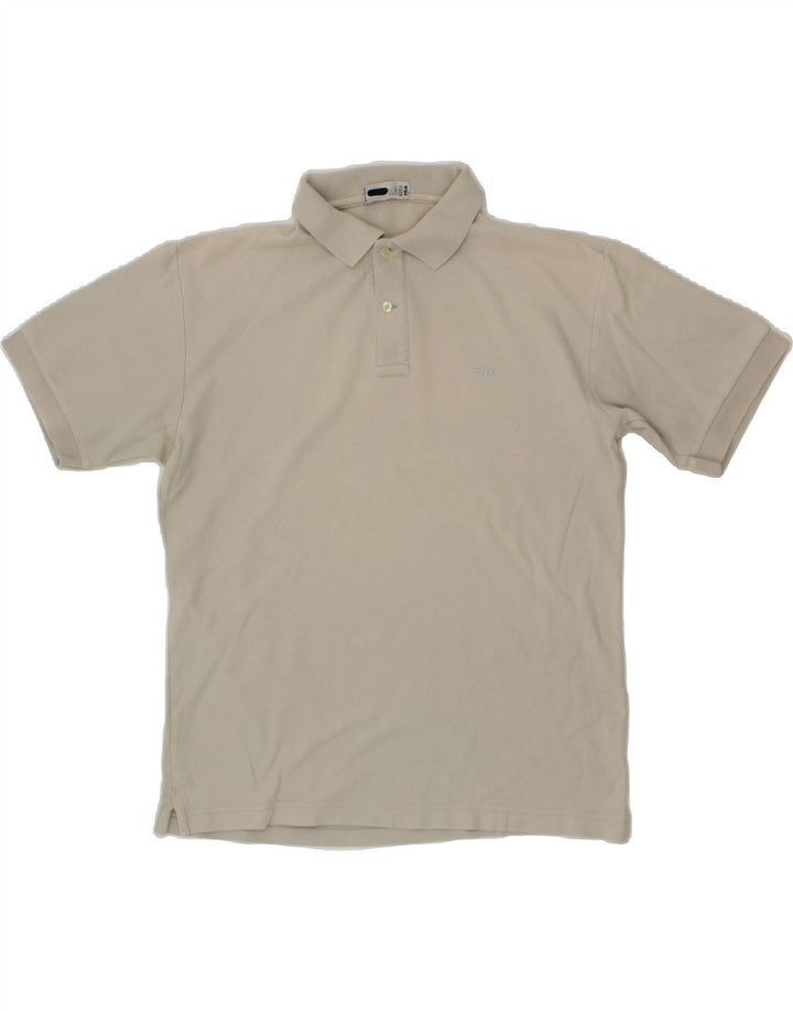 FILA Mens Polo Shirt IT 48 Medium Grey Cotton Vintage Fila and Second-Hand Fila from Messina Hembry 