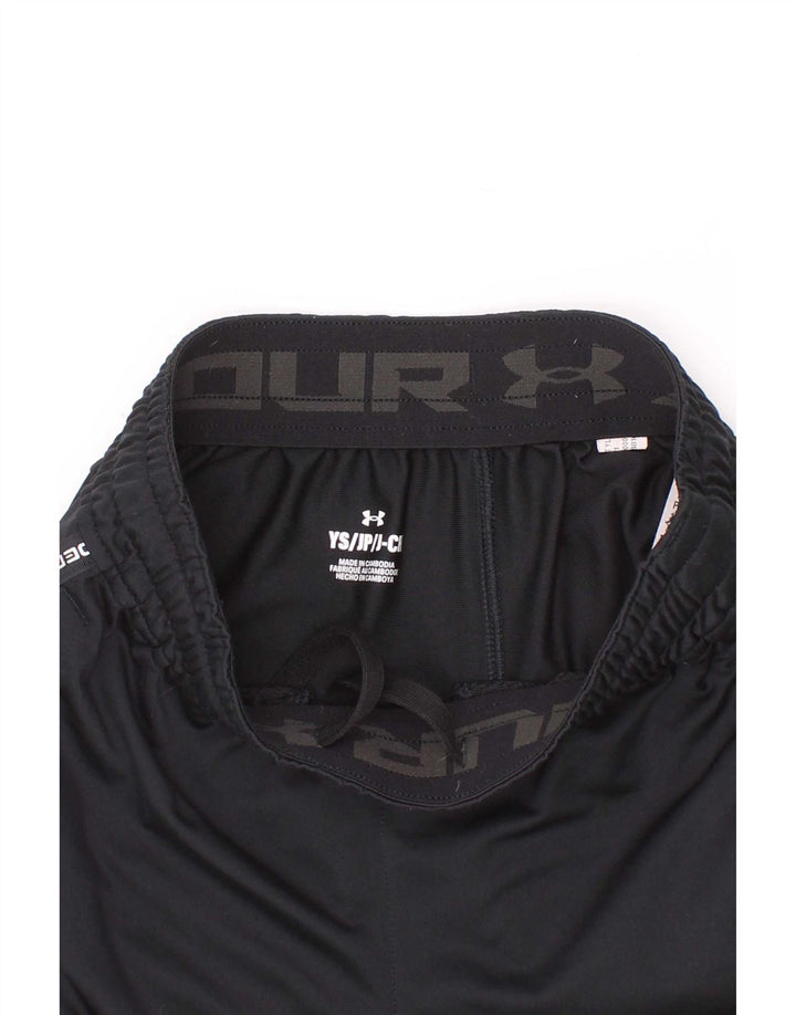 Pantaloni scurți sport grafic Under Armour pentru băieți 7-8 ani poliester negru mic