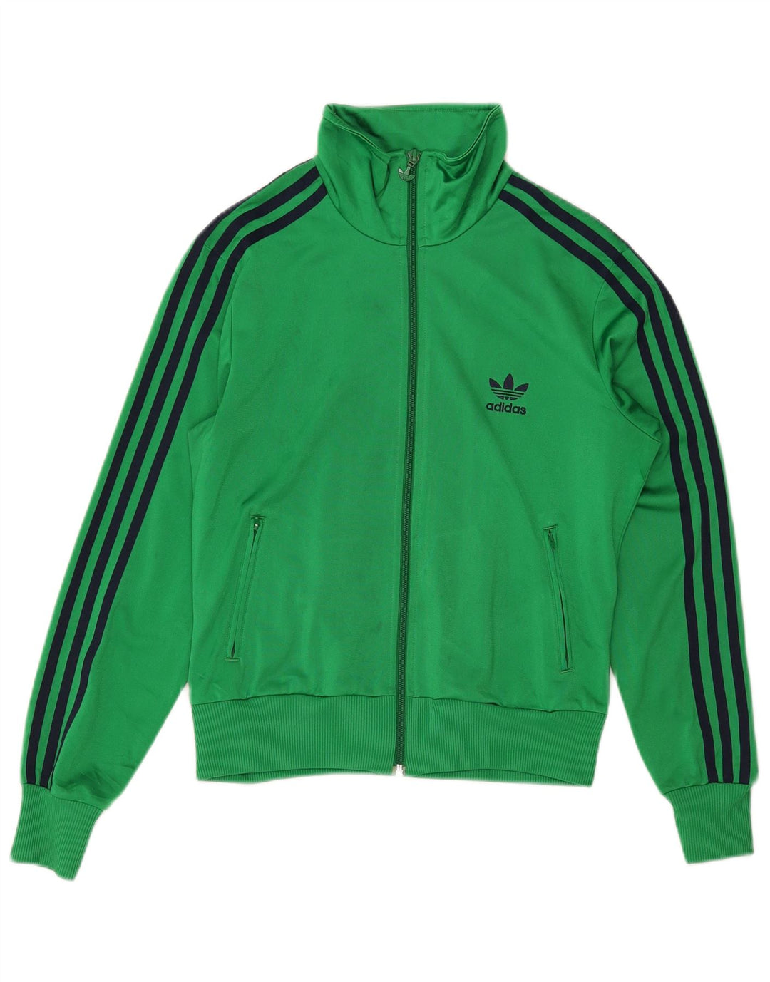 Jachetă de top pentru trening grafic Adidas pentru femei EU 40 Poliester verde mediu