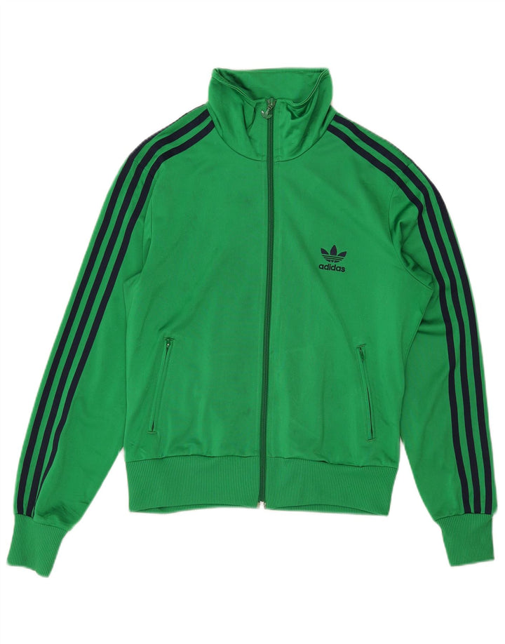 Jachetă de top pentru trening grafic Adidas pentru femei EU 40 Poliester verde mediu