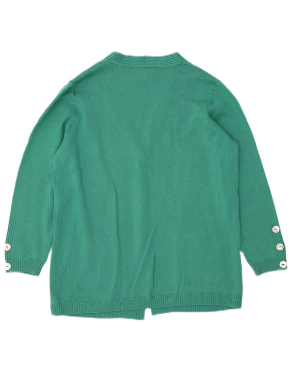 LUISA SPAGNOLI Pulover cardigan pentru femei UK 14 Lână verde mediu